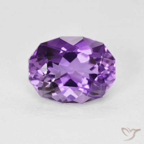 3.23ct Natural Medium Violet-Pink Amethyst, Oval, VS
