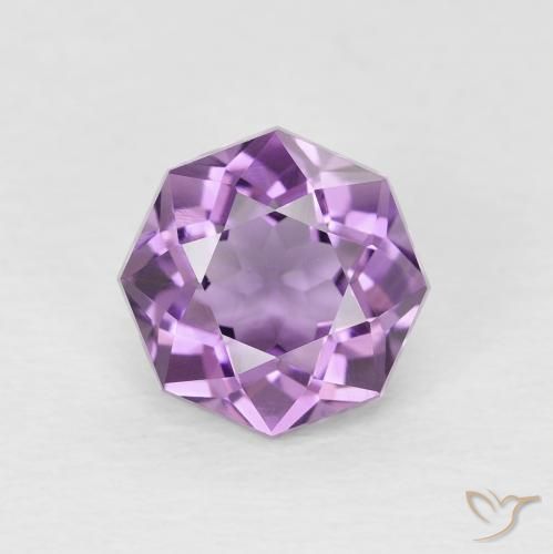 1.33ct Natural Light-Medium Violet Amethyst, Emerald Cut, VS