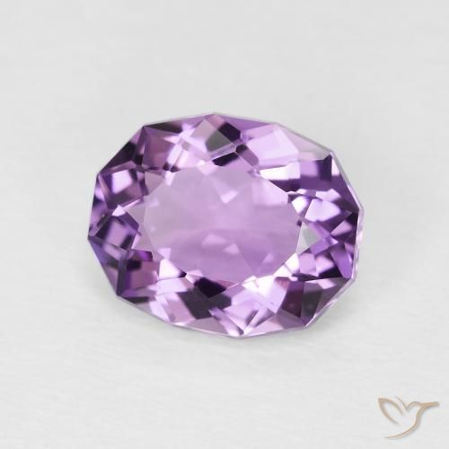 2.50 ct Violet Amethyst Stone, Natural Amethyst in Oval Facet Shape for Sale