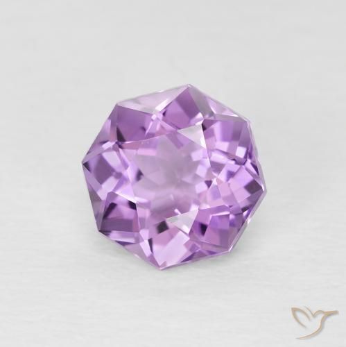 1.47 ct Violet Amethyst Stone, Natural Amethyst in Octagon Facet Shape for Sale