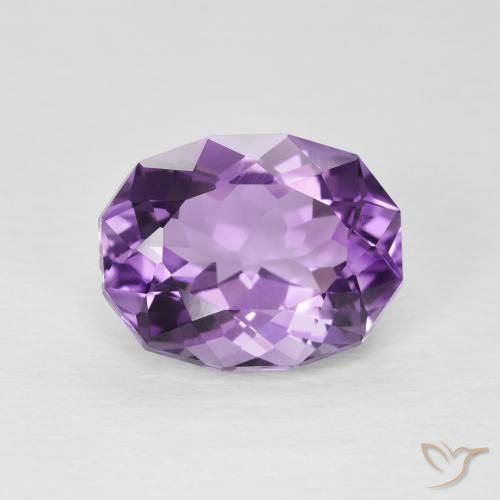 3.91ct Natural Purplish Violet Amethyst, Oval, VS, Photo A