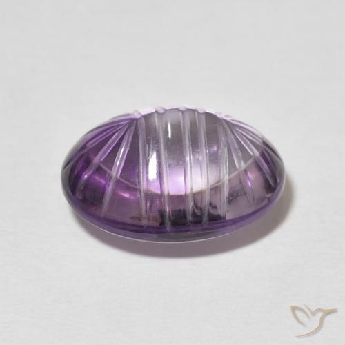 Amethyst Gemstone in 13.8 x 11.4 mm Size for Sale, Amethyst Stone in Purplish Violet Color