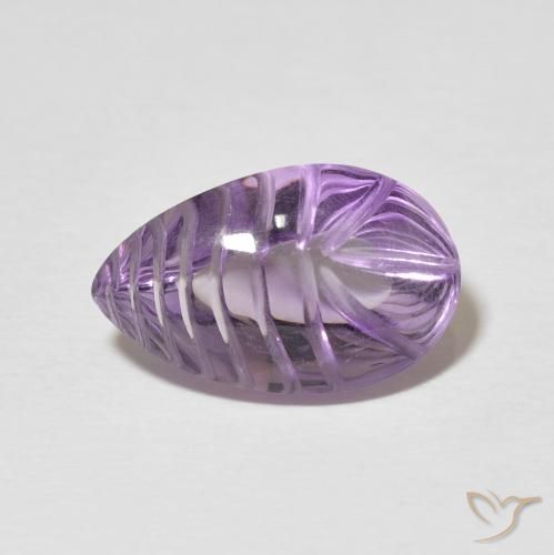 6.87ct Natural Iris Violet Amethyst, Pear Shape, Transparent