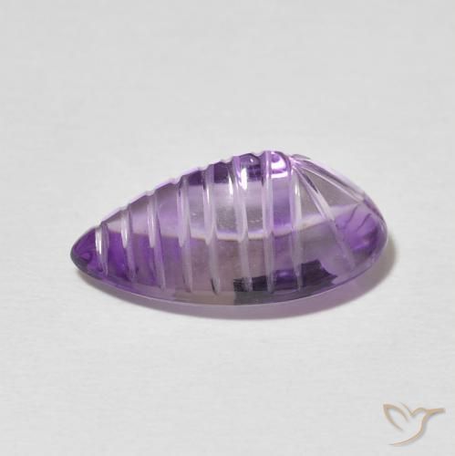 Amethyst Gemstone in 16.4 x 9.5 mm Size for Sale, Amethyst Stone in Medium Light Purplish-Violet Color