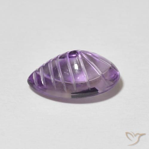 Amethyst Gemstone in 14 x 9 mm (calibrated) Size for Sale, Amethyst Stone in Medium Light Purplish-Violet Color