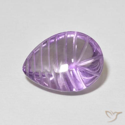 7.21ct Natural Iris Violet Amethyst, Pear Shape, Transparent