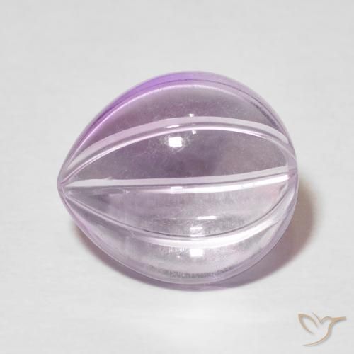 5.64ct Natural Medium Violet Amethyst, Pear Shape, Transparent
