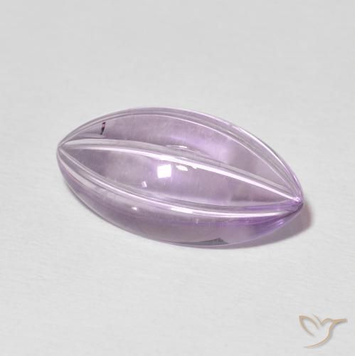 5.57 ct Violet Amethyst Stone, Natural Amethyst in Carved Marquise Shape for Sale