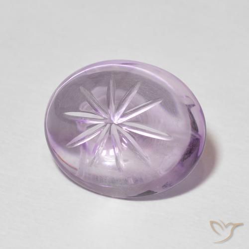 7.39ct Natural Light Violet Amethyst, Oval, Transparent