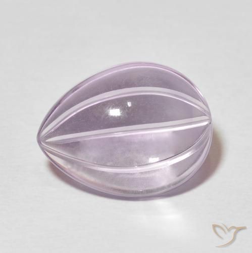 5.93ct Natural Light Violet Amethyst, Pear Shape, Transparent