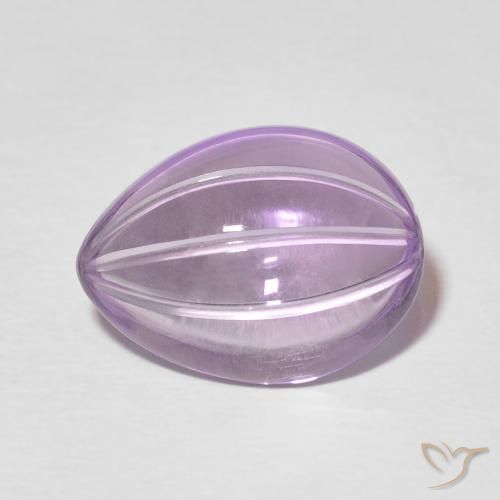 5.67ct Natural Light Violet Amethyst, Pear Shape, Transparent