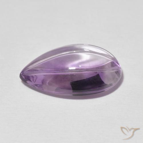 Amethyst Gemstone in 17.3 x 11.4 mm Size for Sale, Amethyst Stone in Pinkish Violet Color