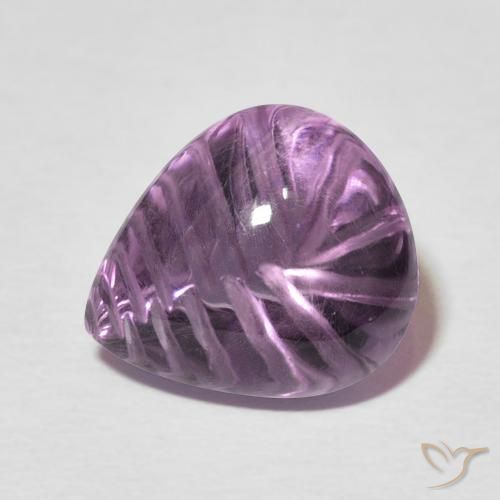 7.04ct Natural Deep Mauve Amethyst, Pear Shape, Transparent