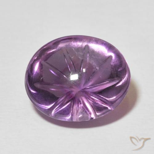 7.79ct Natural Medium Violet Amethyst, Oval, Transparent