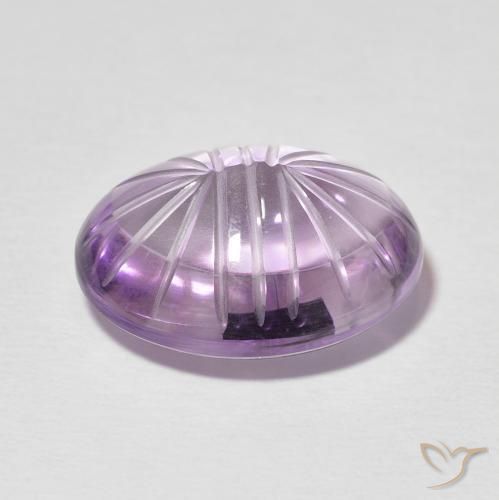 Amethyst Gemstone in 16.3 x 13.2 mm Size for Sale, Amethyst Stone in Medium Pink Violet Color