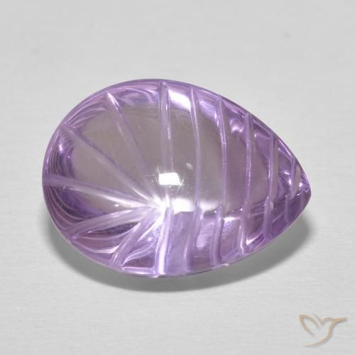 7.25ct Natural Medium Violet Amethyst, Pear Shape, Transparent