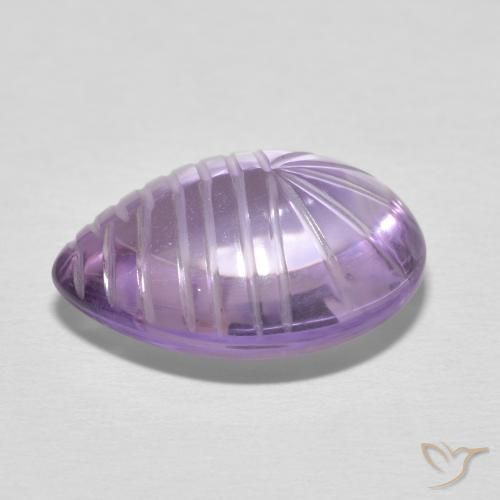 Amethyst Gemstone in 16.8 x 12.7 mm Size for Sale, Amethyst Stone in Pinkish Violet Color
