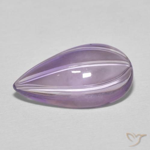 6.14ct Natural Iris Violet Amethyst, Pear Shape, Transparent
