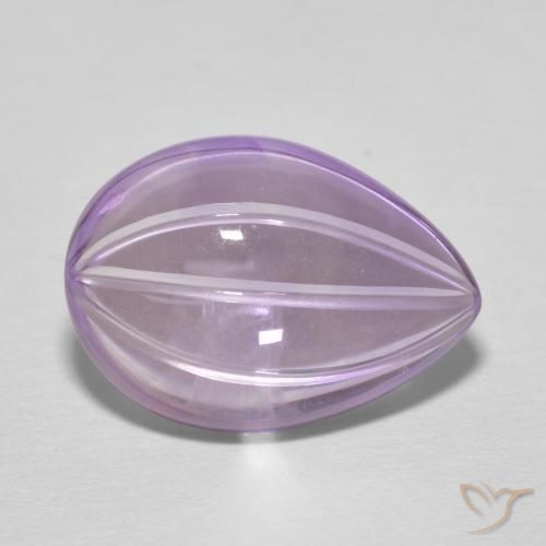 6.65ct Natural Purplish Violet Amethyst, Pear Shape, Transparent
