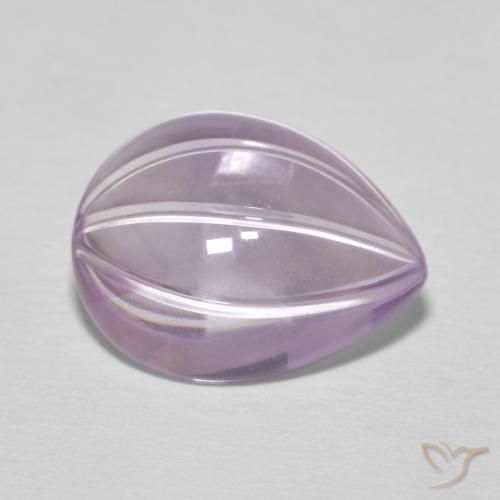 6.20ct Natural Light Magenta Amethyst, Pear Shape, Transparent