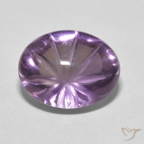 10.21ct Natural Medium Light Purplish-Violet Amethyst, Oval, Transparent