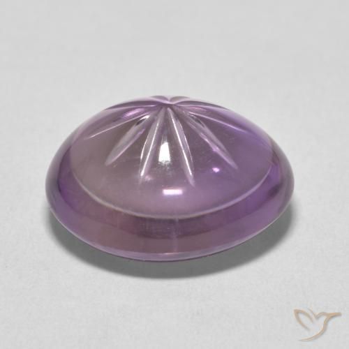 Amethyst Gemstone in 14.9 x 11.8 mm Size for Sale, Amethyst Stone in Medium Light Purplish-Violet Color