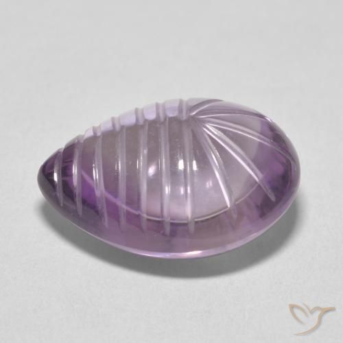 10.80ct Natural Medium Violet Amethyst, Pear Shape, Transparent