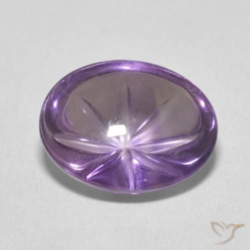 Amethyst Gemstone in 11.7 x 9.3 mm Size for Sale, Amethyst Stone in Deep Violet Color