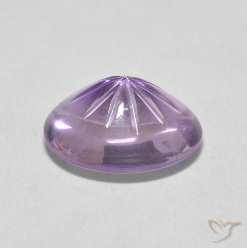 Amethyst Gemstone in 12.8 x 10.4 mm Size for Sale, Amethyst Stone in Pinkish Violet Color