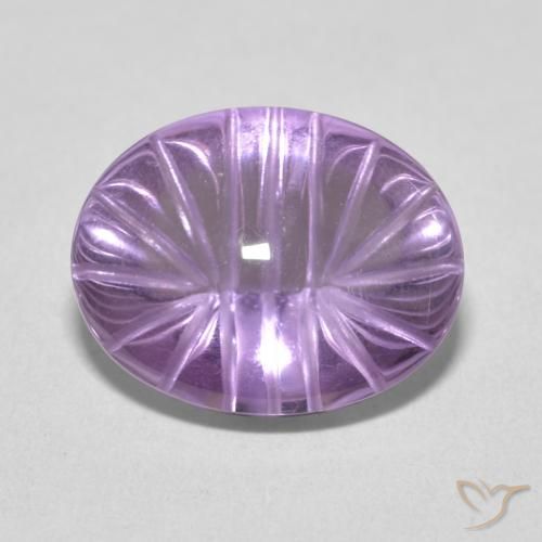 8.66ct Natural Medium Light Purplish-Violet Amethyst, Oval, Transparent