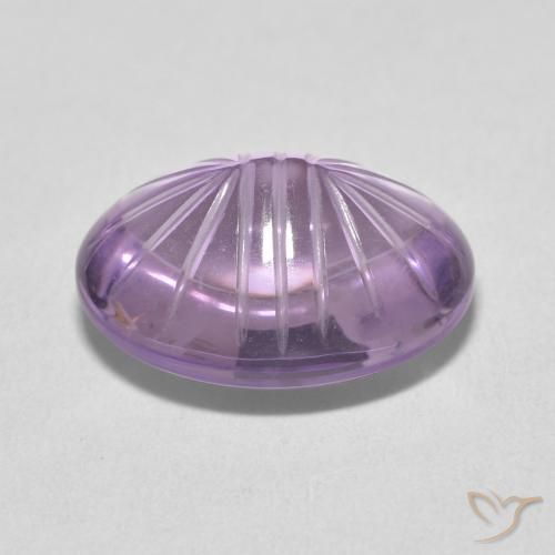 Amethyst Gemstone in 15.2 x 12.3 mm Size for Sale, Amethyst Stone in Medium Light Purplish-Violet Color