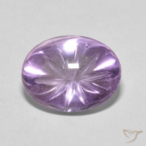 5.74ct Natural Medium Light Purplish-Violet Amethyst, Oval, Transparent
