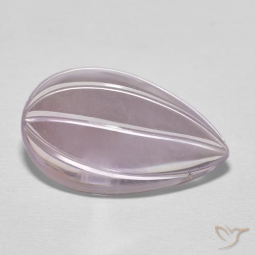 8.46 ct Violet Amethyst Stone, Natural Amethyst in Carved Pear Shape for Sale