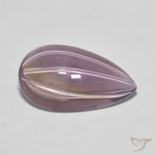 5.33ct Natural Light Violet Amethyst, Pear Shape, Transparent