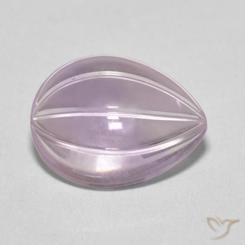 5.27 ct Violet Amethyst Stone, Natural Amethyst in Carved Pear Shape for Sale