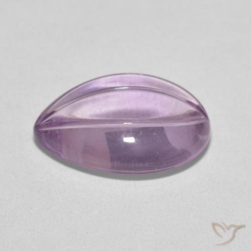 Amethyst Gemstone in 14.3 x 11.1 mm Size for Sale, Amethyst Stone in Light Grayish Pink-Violet Color