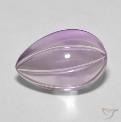 7.38ct Natural Very Light Violet Amethyst, Pear Shape, Transparent
