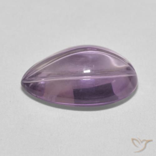 Amethyst Gemstone in 16.5 x 11.3 mm Size for Sale, Amethyst Stone in Very Light Violet Color
