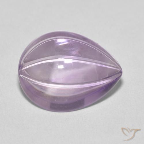 8.27 ct Violet Amethyst Stone, Natural Amethyst in Carved Pear Shape for Sale