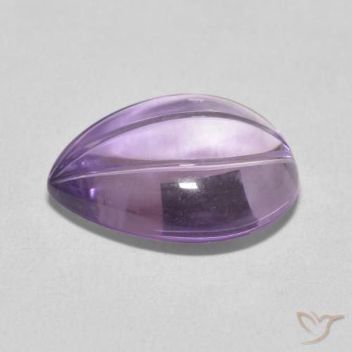 Amethyst Gemstone in 15.8 x 12.9 mm Size for Sale, Amethyst Stone in Light Grayish Pink-Violet Color