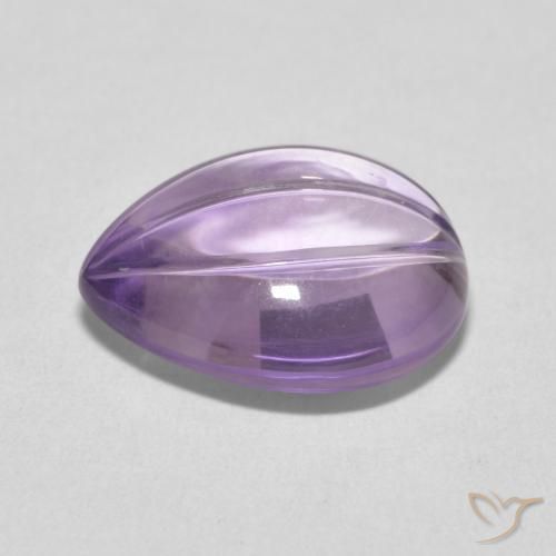 Amethyst Gemstone in 14 x 12 mm (calibrated) Size for Sale, Amethyst Stone in Light Grayish Pink-Violet Color