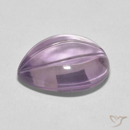 Amethyst Gemstone in 14.9 x 12.3 mm Size for Sale, Amethyst Stone in Light Grayish Pink-Violet Color