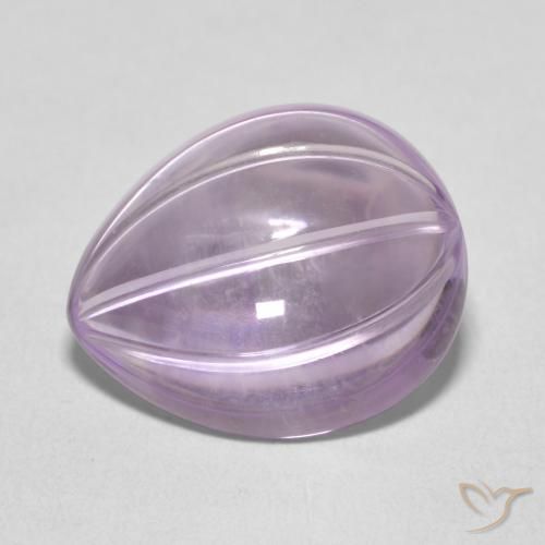 7.76ct Natural Light Grayish Violet Amethyst, Pear Shape, Transparent