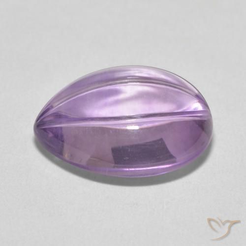 Amethyst Gemstone in 14.9 x 12.3 mm Size for Sale, Amethyst Stone in Light Grayish Violet Color