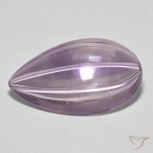 9.89ct Natural Light Violet Amethyst, Pear Shape, Transparent