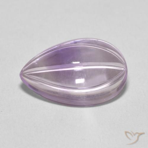 4.87ct Natural Light Pink-Violet Amethyst, Pear Shape, Transparent