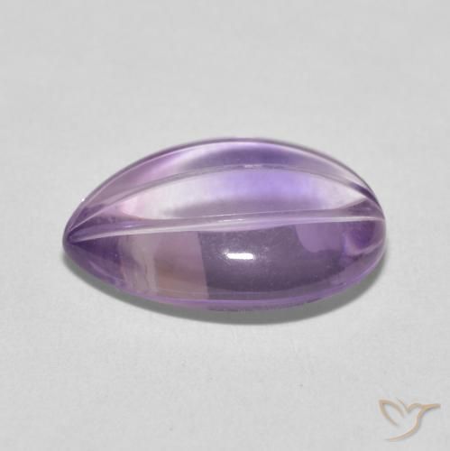 Amethyst Gemstone in 16 x 12 mm (calibrated) Size for Sale, Amethyst Stone in Light Grayish Violet Color