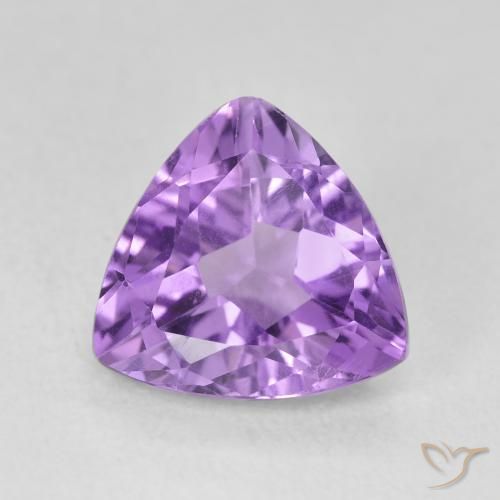 2.85ct Natural Deep Violet Amethyst, Trillion, VVS-VS
