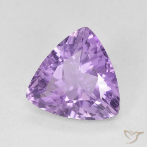 2.69 ct Violet Amethyst Stone, Natural Amethyst in Trillion Facet Shape for Sale