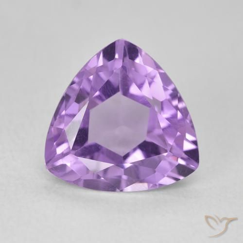 3.06ct Natural Medium Violet Amethyst, Trillion, VVS-VS